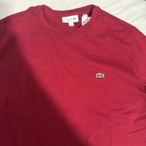 Lacoste Men’s Cotton Short Sleeve T-shirt Men's Size 4-M Red TH8279